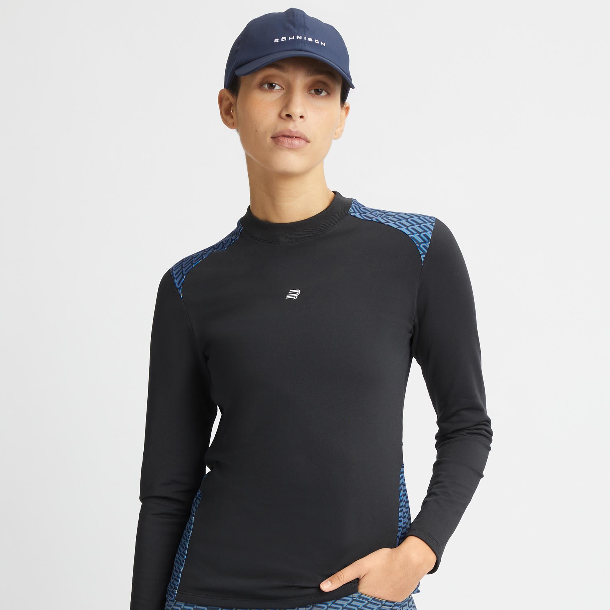 Rohnisch Eyra Ladies Thermal Golf Polo Shirt Black